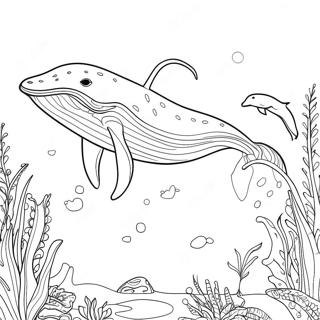 Blue Whale Coloring Page | Blue Whale coloring page