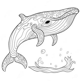 Majestic Blue Whale Swimming Coloring Page | Blue Whale coloring page