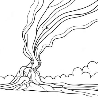 Lightning Strike Coloring Page | Storm coloring page