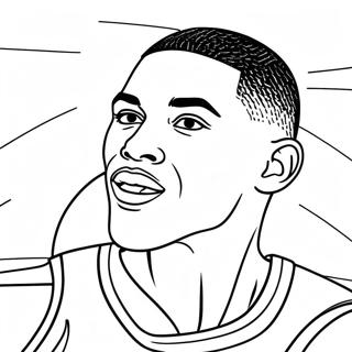 Jayson Tatum Action Shot Coloring Page | Jayson Tatum coloring page
