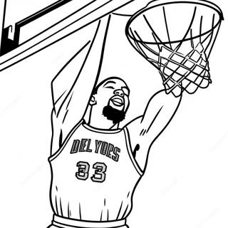 Jayson Tatum Dunking Coloring Page | Jayson Tatum coloring page