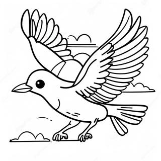 Majestic Ravens in Flight Coloring Page | Ravens coloring page