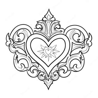 Kingdom Hearts Logo Coloring Page | Kingdom Hearts coloring page