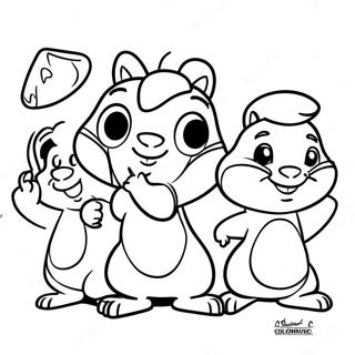 Alvin and the Chipmunks Coloring Page | Alvin and the Chipmunks coloring page