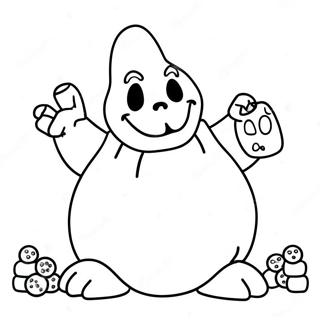 Oogie Boogie with Dice Coloring Page | Oogie Boogie coloring page