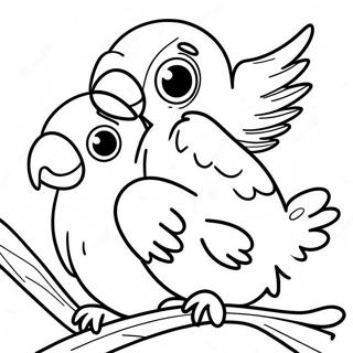 Colorful Rio Parrots Coloring Page | Rio coloring page