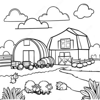 FFA Farm Scene Coloring Page | FFA coloring page