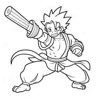Dabi in Action Coloring Page | Dabi coloring page