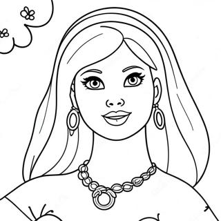 Barbie Halloween Coloring Page | Barbie Halloween coloring page