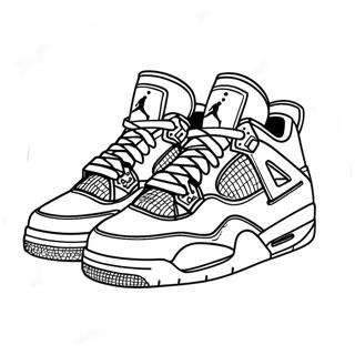 Jordan 4 Sneaker Coloring Page | Jordan 4 Sneaker coloring page