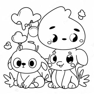 Cute SKZOO Characters Coloring Page | SKZOO coloring page
