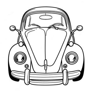 Classic Volkswagen Beetle Coloring Page | Volkswagen coloring page