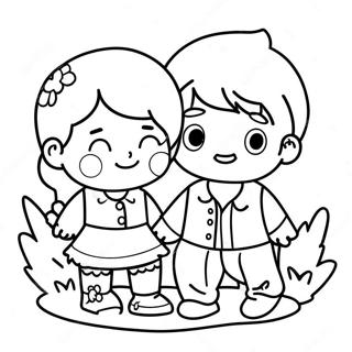 Boy and Girl Coloring Page | Boy and Girl coloring page