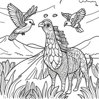 Colorful Migration Patterns Coloring Page | Migration coloring page