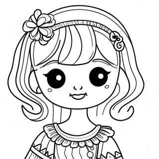 Doll Coloring Page | Doll coloring page
