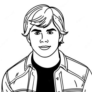 Troy Bolton Singing Coloring Page | High School Musical coloring page