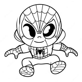 Baby Spiderman Coloring Page | Baby Spiderman coloring page