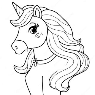 Barbie Unicorn Coloring Page | Barbie Unicorn coloring page