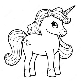 Sparkly Unicorn Barbie Coloring Page | Barbie Unicorn coloring page