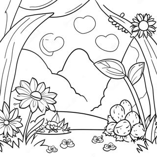 Eden Garden Scene Coloring Page | Adam and Eve coloring page