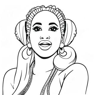 Cardi B Coloring Page | Cardi B coloring page