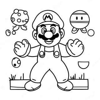 Mario Power Ups Coloring Page | Mario Power Ups coloring page