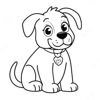 Page à colorier du chien Winn-Dixie adorable | Page de coloriage À cause de Winn Dixie