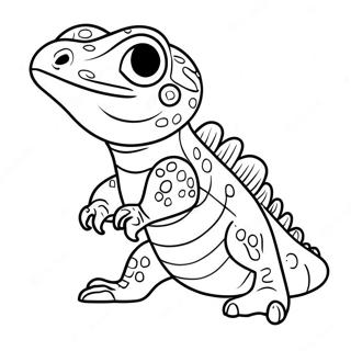 Cute Bearded Dragon Coloring Page | Bearded Dragon coloring page