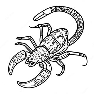 Realistic Scorpion Coloring Page | Scorpion coloring page