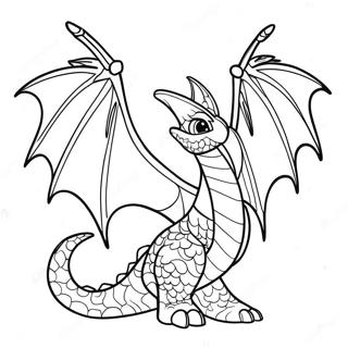 Page à colorier Rainwing des Ailes de Feu | Page de coloriage Ailes de feu Rainwing