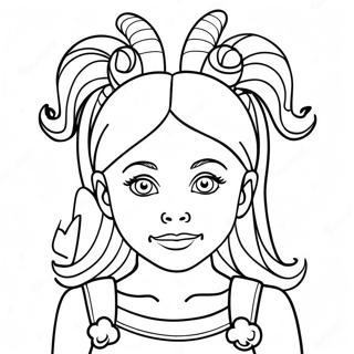 Cindy Lou Who färgläggningssida | Cindy Lou Who målarbild