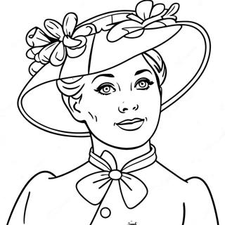 Mary Poppins Coloring Page | Mary Poppins coloring page