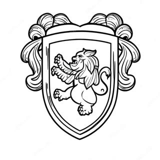 Gryffindor Crest Coloring Page | Gryffindor coloring page