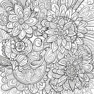 Aesthetic Trippy Mandala Coloring Page | Aesthetic Trippy coloring page