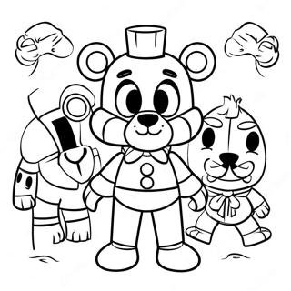 Søsterplassering Fnaf Fargeleggingssider
