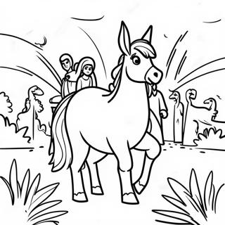 Palm Sunday Coloring Page | Holy Week coloring page