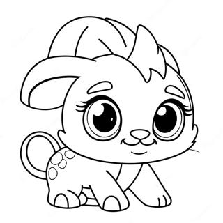 Cute Littlest Pet Shop Animals Coloring Page | Littlest Pet Shop coloring page