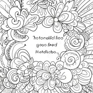 Good Vibes Inspirational Quotes Coloring Page | Good Vibes coloring page