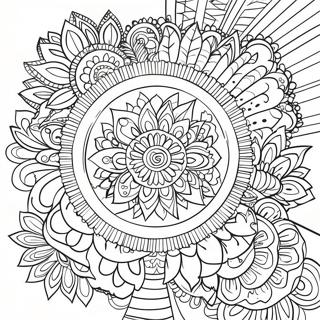 Good Vibes Peaceful Mandala Coloring Page | Good Vibes coloring page