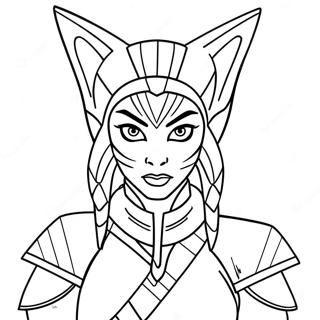 Ahsoka Tano Coloring Page | Ahsoka Tano coloring page