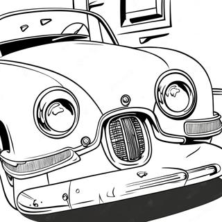 1950s Classic Car Coloring Page | 1950s coloring page