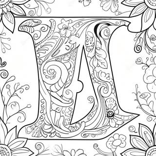 Whimsical Letter W Coloring Page | Letter W coloring page