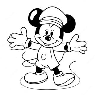 Mickey Mouse on a Disney Cruise Coloring Page | Disney Cruise coloring page