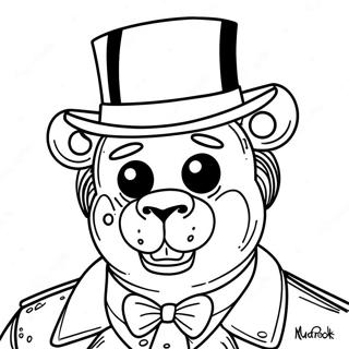 Glamrock Freddy Coloring Page | Glamrock Freddy coloring page