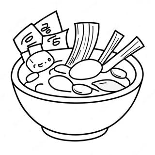 Ramen Bowl Coloring Page | Ramen coloring page