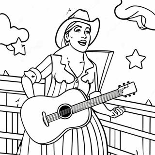 Country Music Coloring Page | Country Music coloring page