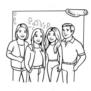 Programa De Tv Friends Páginas para Colorir