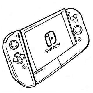 Colorful Nintendo Switch Console Coloring Page | Nintendo Switch coloring page