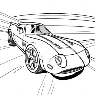 Fast Drag Car in Action Coloring Page | Drag Car coloring page