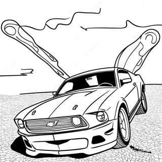 Mustang Car Coloring Page | Mustang Car coloring page